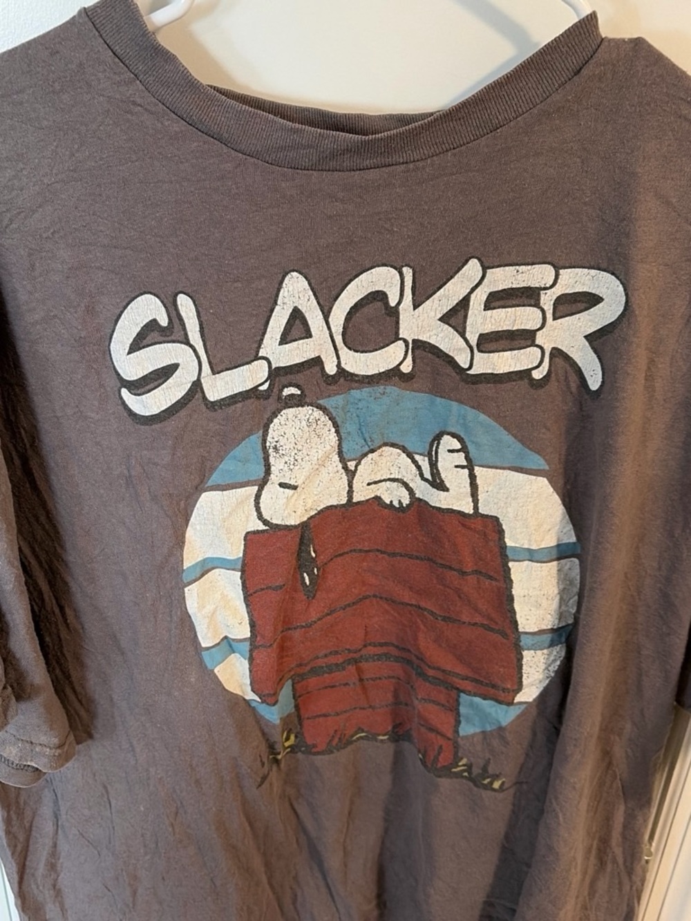 Peanuts Brown Kids Snoopy 'Slacker' Graphic Tee